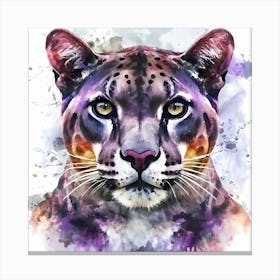 Camouflaged Cougar Majesty Canvas Print