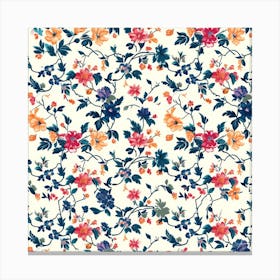 Sunny Meadow London Fabrics Floral Pattern 2 Canvas Print