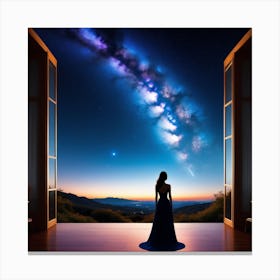 Starry Night Sky Canvas Print