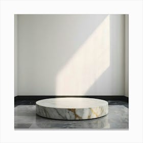 Marble Table In The Room Canvas Print