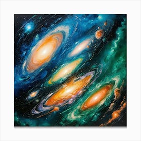 Galaxy Painting Canvas Print