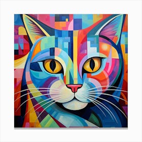 Colorful Cat Canvas Print