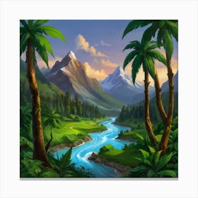 Jungle River Canvas Print