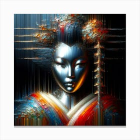 Creative Geisha Illustration 52 - Brush Canvas Print