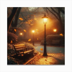 Autumn In The Park Canvas Print