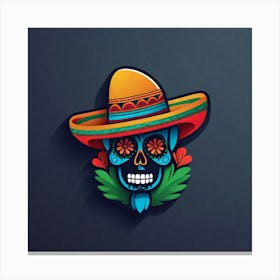 Day Of The Dead Skull 105 Canvas Print