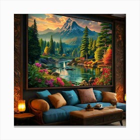 Mountain Scene Canvas Print