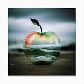 Apple On The Beach Canvas Print