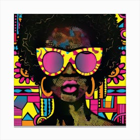 Vibrant Shades Series. Contemporary Pop Art With African Twist, 2 Canvas Print