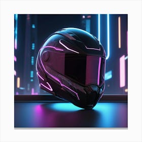 Neon Helmet 1 Canvas Print