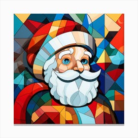 Stained Glass Santa Claus Canvas Print