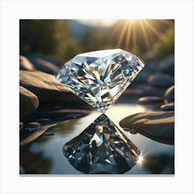 Diamond shimmering light Canvas Print