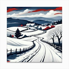 Winter Road Canvas Print