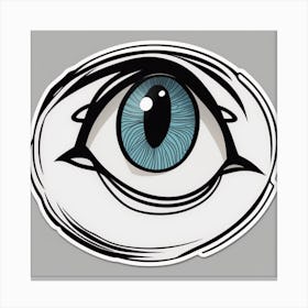 Eye Sticker Canvas Print