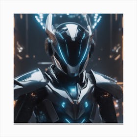 Futuristic Man In Futuristic Suit Canvas Print