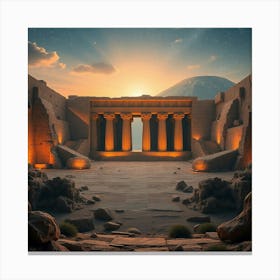 Egyptian Temple Canvas Print