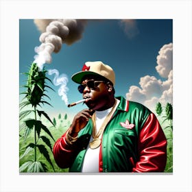 Weed & Hip Hop Biggie Smalls Canvas Print