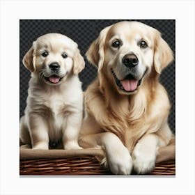 Golden Retriever Puppies Canvas Print