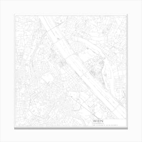 Wien Österreich city map black on white blueprint design Toile