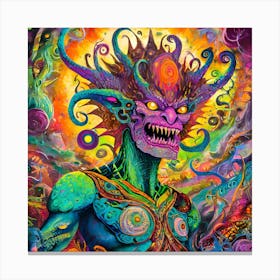 Psychedelic Demon Canvas Print