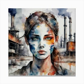 Industrial Girl 3 Canvas Print