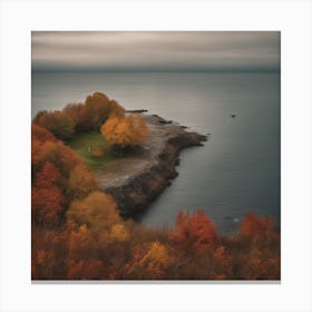 Autumn Trees On The Shore 1 Canvas Print