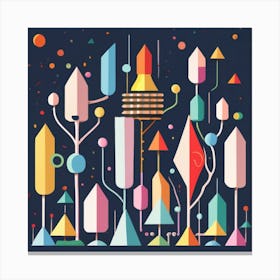 Abstract Candles Illustration 3 Canvas Print
