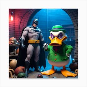Batman And Duck 1 Canvas Print