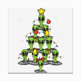 Alien Christmas Tree Xmas Space Boys Kids Men Men Women Kids Canvas Print