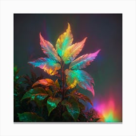 Rainbow Leaf Canvas Print