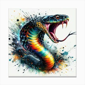 Colorful Cobra Canvas Print