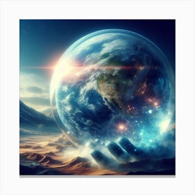 Earth In Space 20 Canvas Print