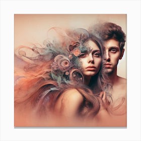 Portrait Of A Couple Canvas Print