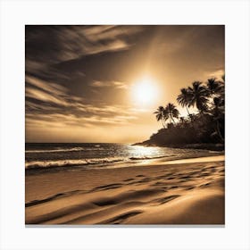 Sunset On The Beach 805 Canvas Print