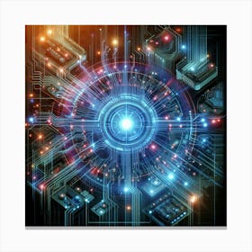 Futuristic Circuit Board Canvas Print