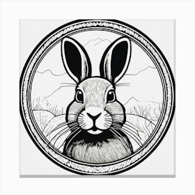 Rabbit In A Circle Canvas Print