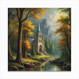 Church In The Woods 11 Canvas Print