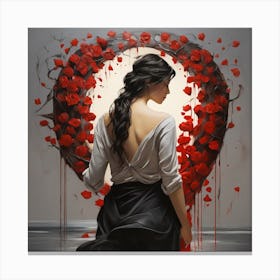 Heart Of Roses Canvas Print