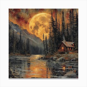 Cabin In The Woods Canvas Print