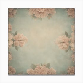 Vintage Floral Background Canvas Print