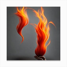 Flames Of Fire Canvas Print