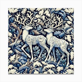 Reindeer 3 Inspired By William Morris Style 1 AI Lienzo