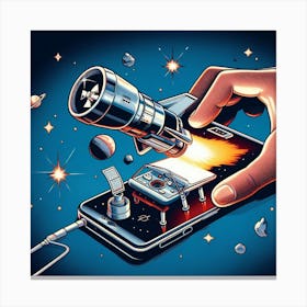 Space Rocket Canvas Print