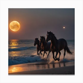 Night Fullmoon 1 Canvas Print