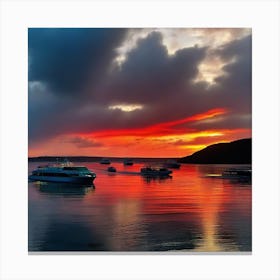 Sunset In Hawaii Canvas Print