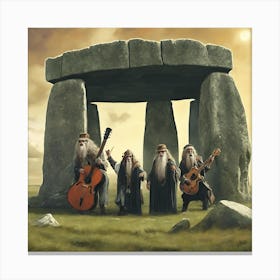 Spinal Tap Tribute: Druid Rockabilly Cats Canvas Print