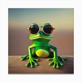 Frog In Sunglasses 1 Canvas Print