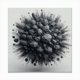 Black And White Explosion Canvas Print