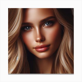Most Beautiful woman from Russia, DALL-E 8 Canvas Print