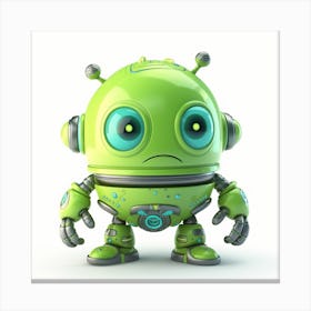 Green Robot Canvas Print